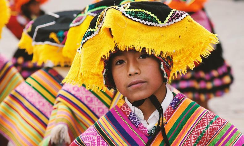 Viaggi di lusso in Peru', costume tradizionale, Ande