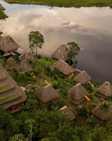 Vista aerea del Napo Wildlife Center